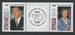 Vanuatu #540-1 NH Elizabeth & Philip Birthdays (Pair + La...