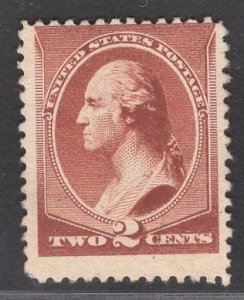 US Stamp #210 2c Red Brown Washington MINT NO GUM SCV $17.00