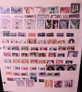 ROMANIA STAMP 86 DIFF. also 40 DUPLICATES MINT LIGHT HINGED 1940-1948