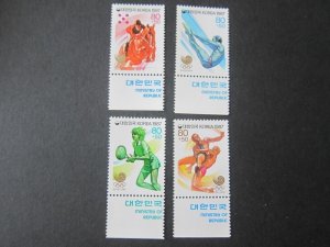 Korea 1987 Sc B43-6 set MNH