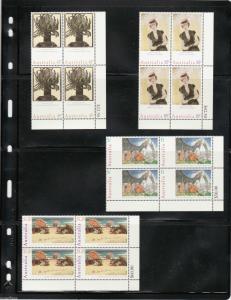 1996 Australia Day postage stamp block set Paintings art & artists MNH Sc 1573/6