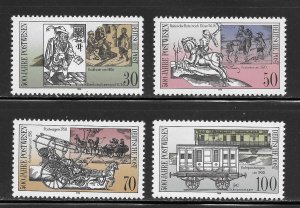 DDR Scott 2841-44 MNHOG - 1990 500th Anniversary of Postal System - SCV $2.40