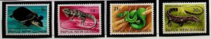 Papua New Guinea Sc 344-7 MNH SET of 1972 - Wildlife Fauna, Turtle, Phython