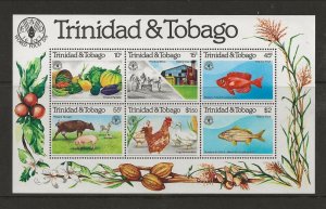 TRINIDAD & TOBAGO Sc 353a NH issue of 1981 - SOUVENIR SHEET - ANIMALS - FISH 