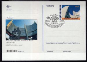 UN Vienna UX11 Postal Card U/A FDC VF