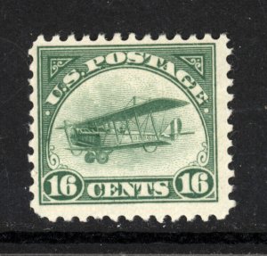 SCOTT C2 1918 16 CENT CURTISS JENNY AIRMAIL ISSUE MH OG F-VF CAT $45!