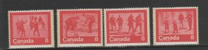 CANADA #644-647  1976  WINTER OLYMPIC GAMES      MINT  VF NH  O.G