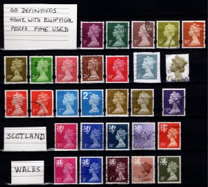 Great Britain 1970+ Machin Definitives (73 all different) [Used]