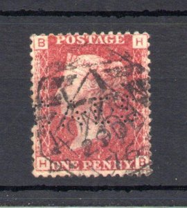 PENNY RED PLATE 182 WITH 'C A E S' PERFIN
