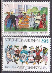 United Nations- Vienna 74-5 1987 UN Day Cpl MNH