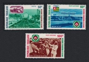 Togo 10th Anniversary of Eyadema Regime 3v 1977 MNH SC#948+C300-C301