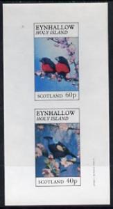 Eynhallow 1982 Love Birds imperf sheetlet containing comp...