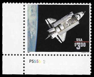 PCBstamps  US #2544b $3.00 Shuttle, Priority Mail, MNH, (6)