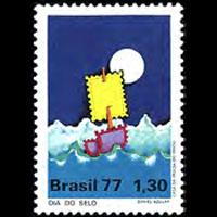 BRAZIL 1977 - Scott# 1518 Stamp Day Set of 1 NH