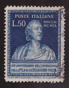 Italy Scott 527 Used 1949  Alessandro Volta  stamp set CV $27.50