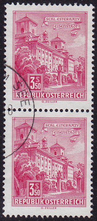 Austria - 1962 - Scott #699 - used pair - Eisenstadt