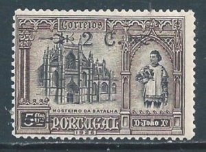 Portugal #397A MH 5c Monastery & King John I Surcharged