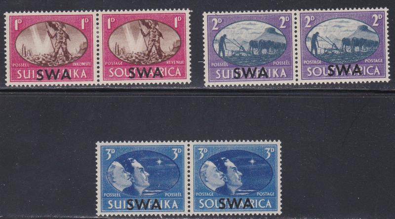 South West Africa # 153-155, Peace Issue, Hinged, 1/3 Cat.