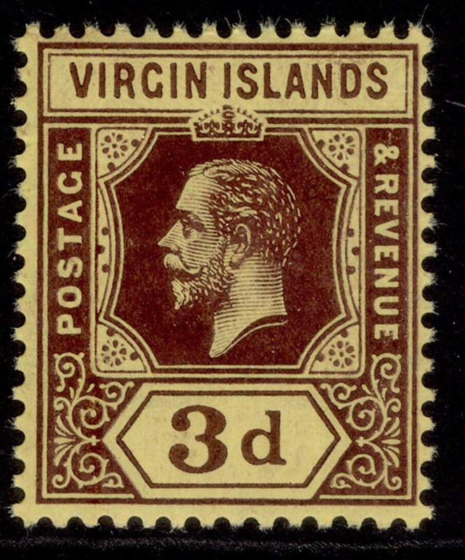 BRITISH VIRGIN ISLANDS GV SG73, 3d purple/yellow, NH MINT.