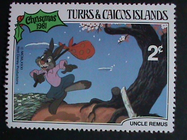 ​DISNEY-TURKS & CAICOS ISLAND STAMP-1981 DISNEY CARTOON- CHRISTMAS MINT SET VF