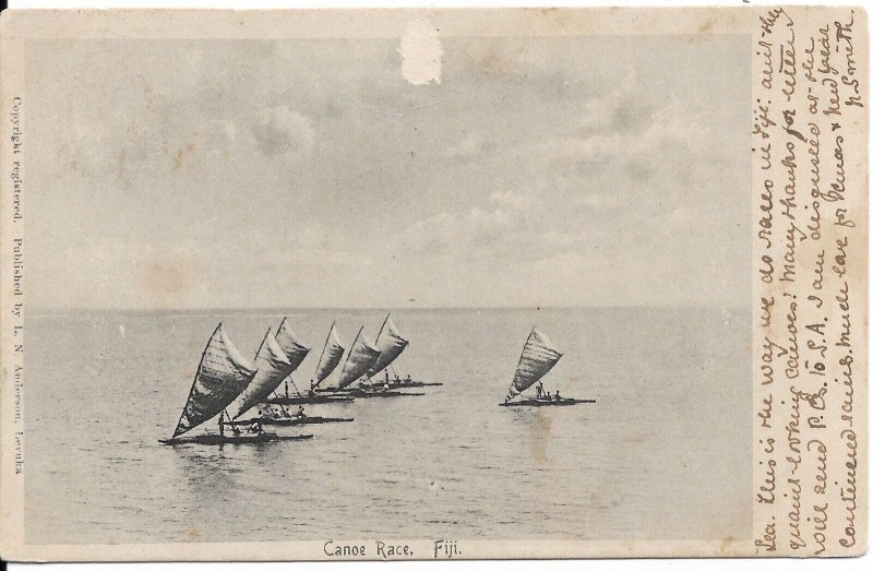 Fiji to Turks & Caicos 1906 Rare Destination (51433)