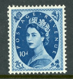 Great Britain 1955 QEII 10p Prussian Blue SG #552 MNH B15