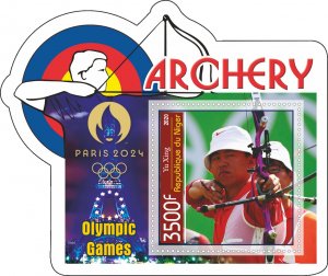 Stamps. Olympic games  2024 in Paris. Archery 2020 6 sheets perforated