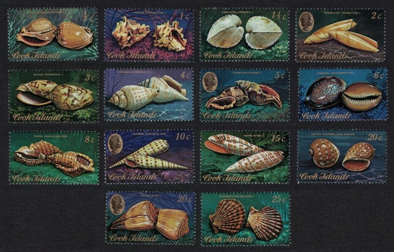 Cook Is. Shells 14v 1974 MNH SC#381-394 SG#466-481