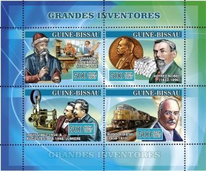 Guinea - Bissau 2007 - Inventors: Guttenberg printing, Nobel dynamite