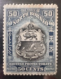 NORTH BORNEO 1925-28 Arms of the Company 50c MH P.12½ SG#290 NB6616