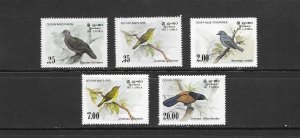 BIRDS - SRI LANKA #691-694, 877  MNH