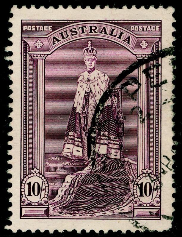 AUSTRALIA SG177, 10s dull purple, USED. Cat £17.