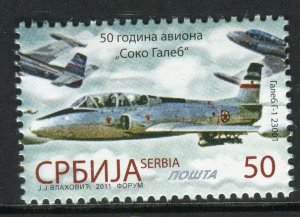 0432 SERBIA 2011 - The Airplane SOKO GALEB - MNH Set