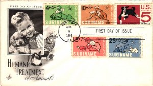 #1307 Humane Treatment of Animals – 5 stamp foreign combo – Artcraft Cach...