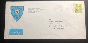 1992 Tel Aviv Israel United Nation HQ Airmail Cover To Pully Switzerland