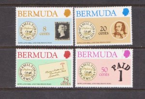 BERMUDA - 1979 DEATH CENTENARY OF SIR ROWLAND HILL - 4V - MINT NH