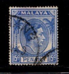 Malaya - Penang - #13 George VI - Used