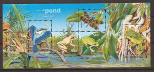 1999 Australia - Sc1790 - MNH VF - Souvenir Sheet - Pond Fauna