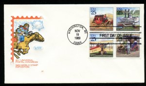 US 2437a 20th UPU Congress featuring 2434-2437 Blk  UA Farnam (HF) cachet FDC