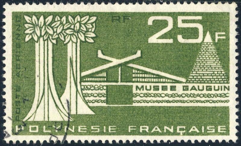 POLYNÉSIE FRANÇAISE - 1965 - Yv.PA11/Mi.45 7fr50 Musée Gauguin - Obl. TB