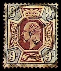 GB 1902 9d SG 250 Used KEVII (002905)