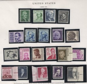 Scott 1278 - 1295 - Prominent Americans. Set Of 20 MNH.    #02 1278s20