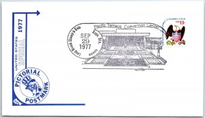 US SPECIAL EVENT COVER LONG BEACH STAMP & COIN PACIFIC TERRACE CONVENTION 1977-C