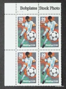 BOBPLATES #2834 World Cup Plate Block F-VF NH SCV=$2.5 ~ See Details for #s/Pos