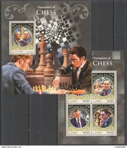 2016 Sierra Leone Sport World Champions Of Chess Kb+Bl ** Stamps St378