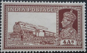 India 1937 GVI Four Annas SG 255 mint