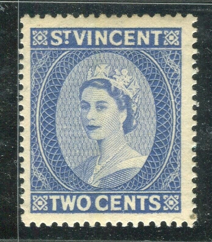 ST. VINCENT; 1955 early QEII issue fine MINT MNH 2c. value