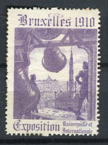 BELGIUM; 1910 early classic Bruxelles Expo issue fine Mint hinged value