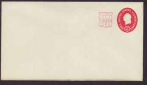 US U538b Washington Postal Envelope Unused 
