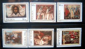 Poland Scott# 2948-53 MNH, Religious Art Icons 1989